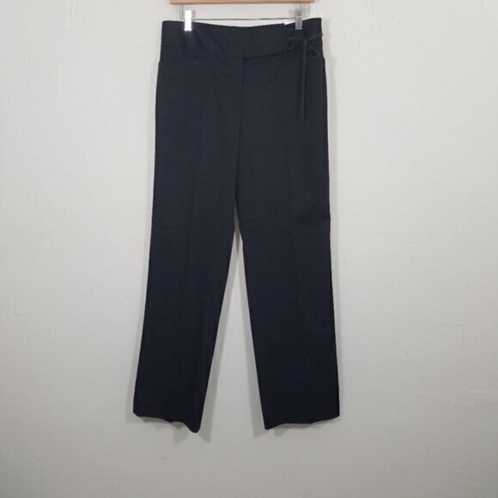NWT LOFT Marisa Straight Legs Stretch Dress Pants Black Size 8